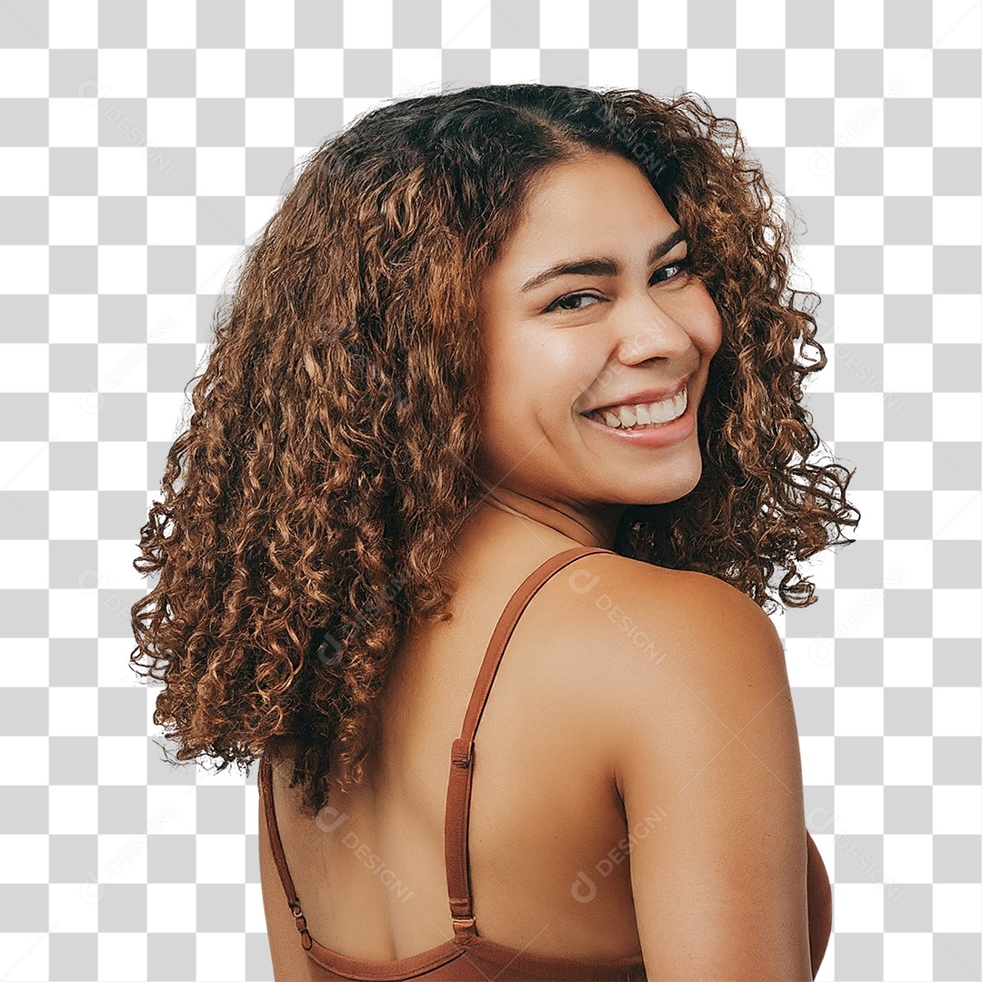 Mulher Sorrindo Alegre PNG Transparente