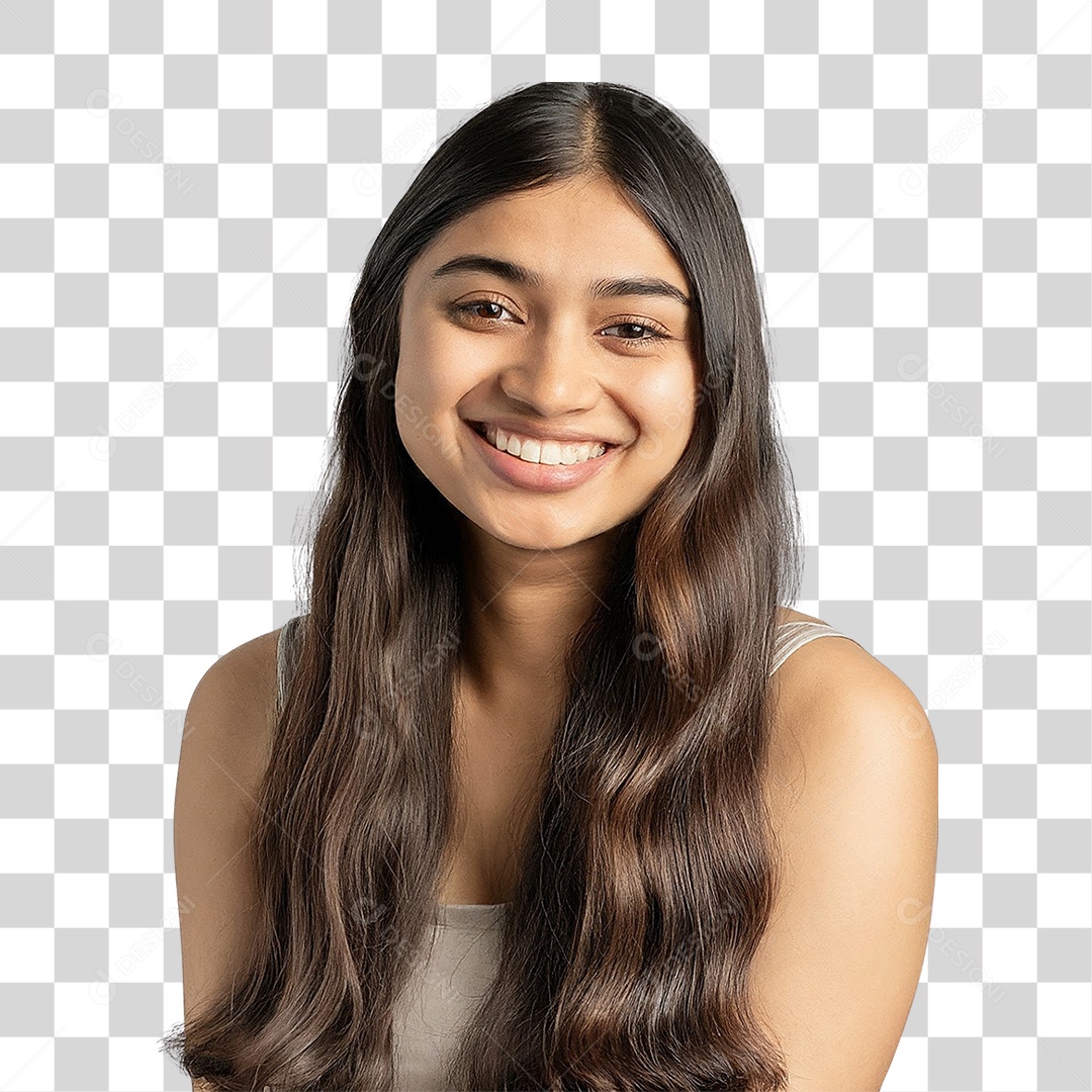 Mulher Sorrindo Alegre PNG Transparente