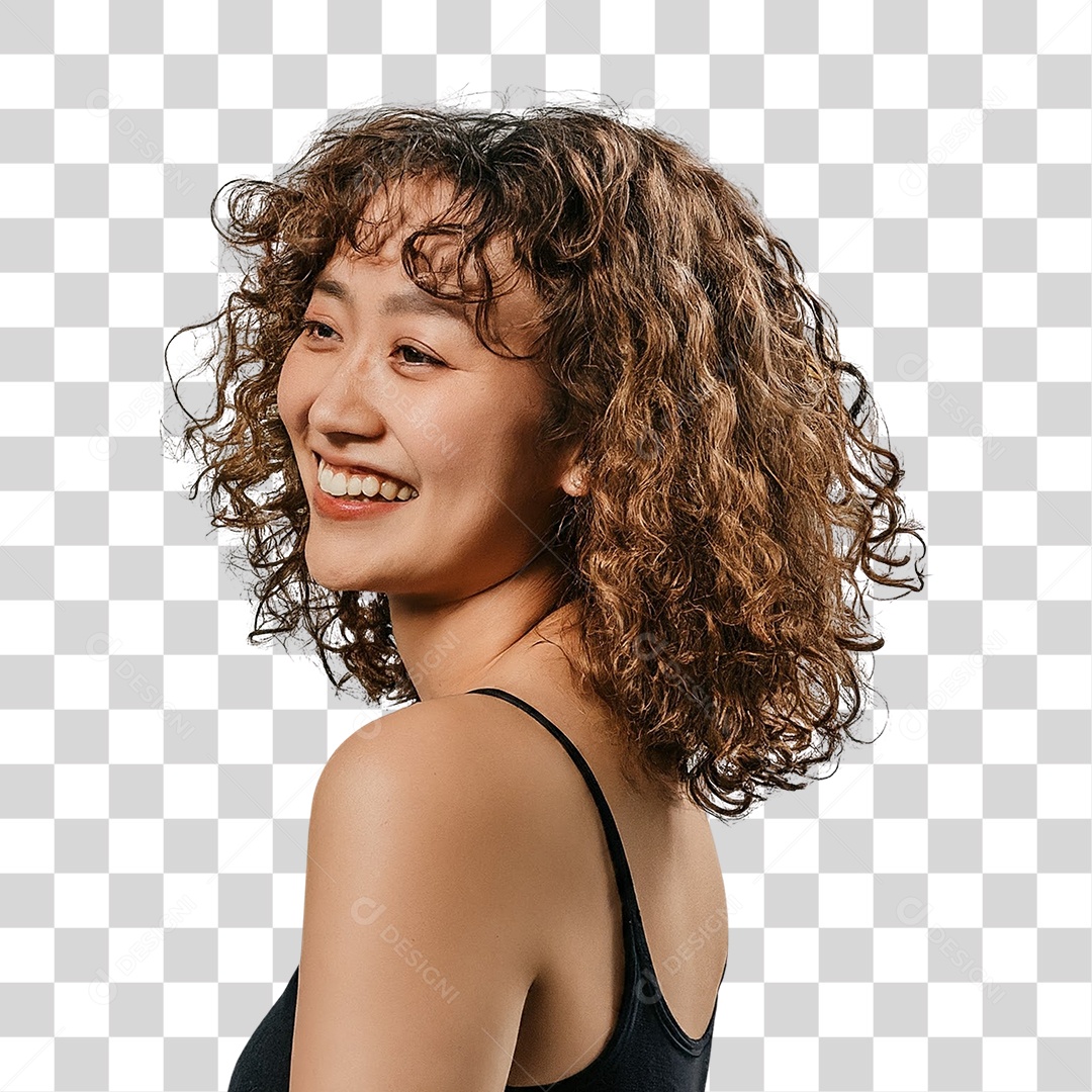 Mulher Sorrindo Alegre PNG Transparente