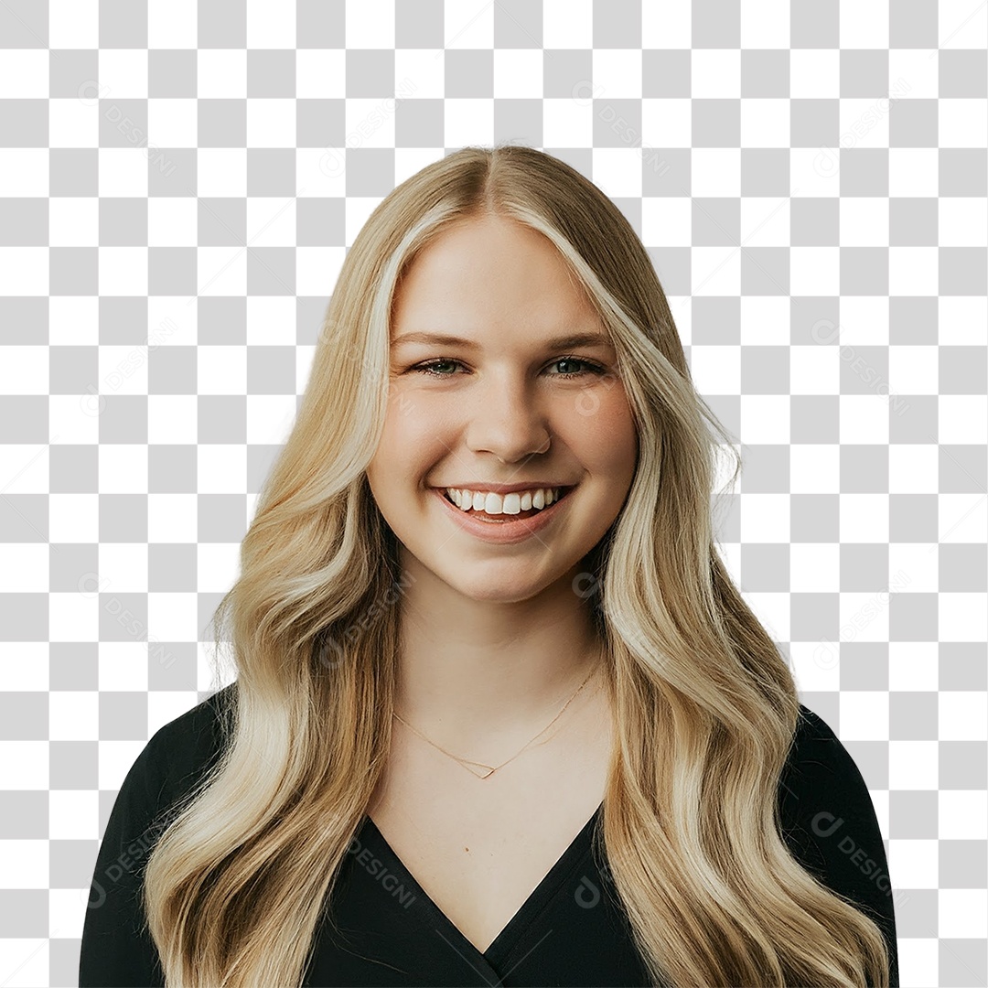 Mulher Sorrindo Alegre PNG Transparente