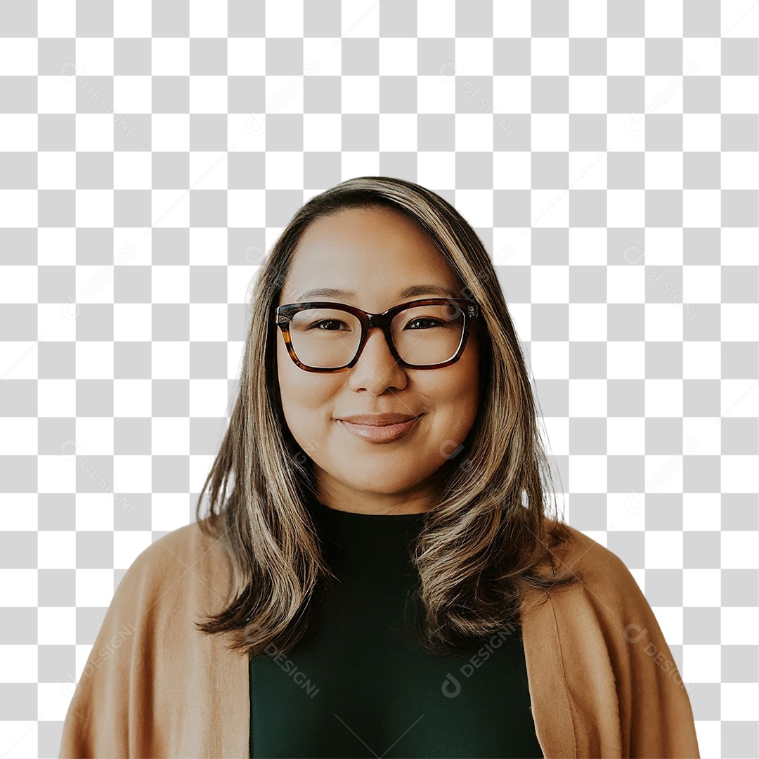 Mulher Sorrindo Alegre PNG Transparente