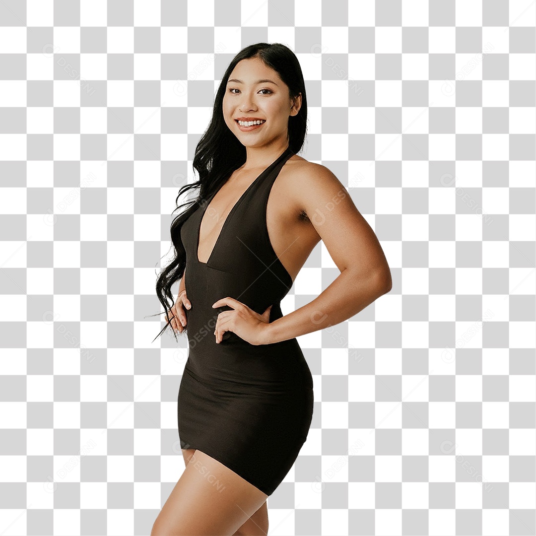 Mulher Sorrindo Alegre PNG Transparente