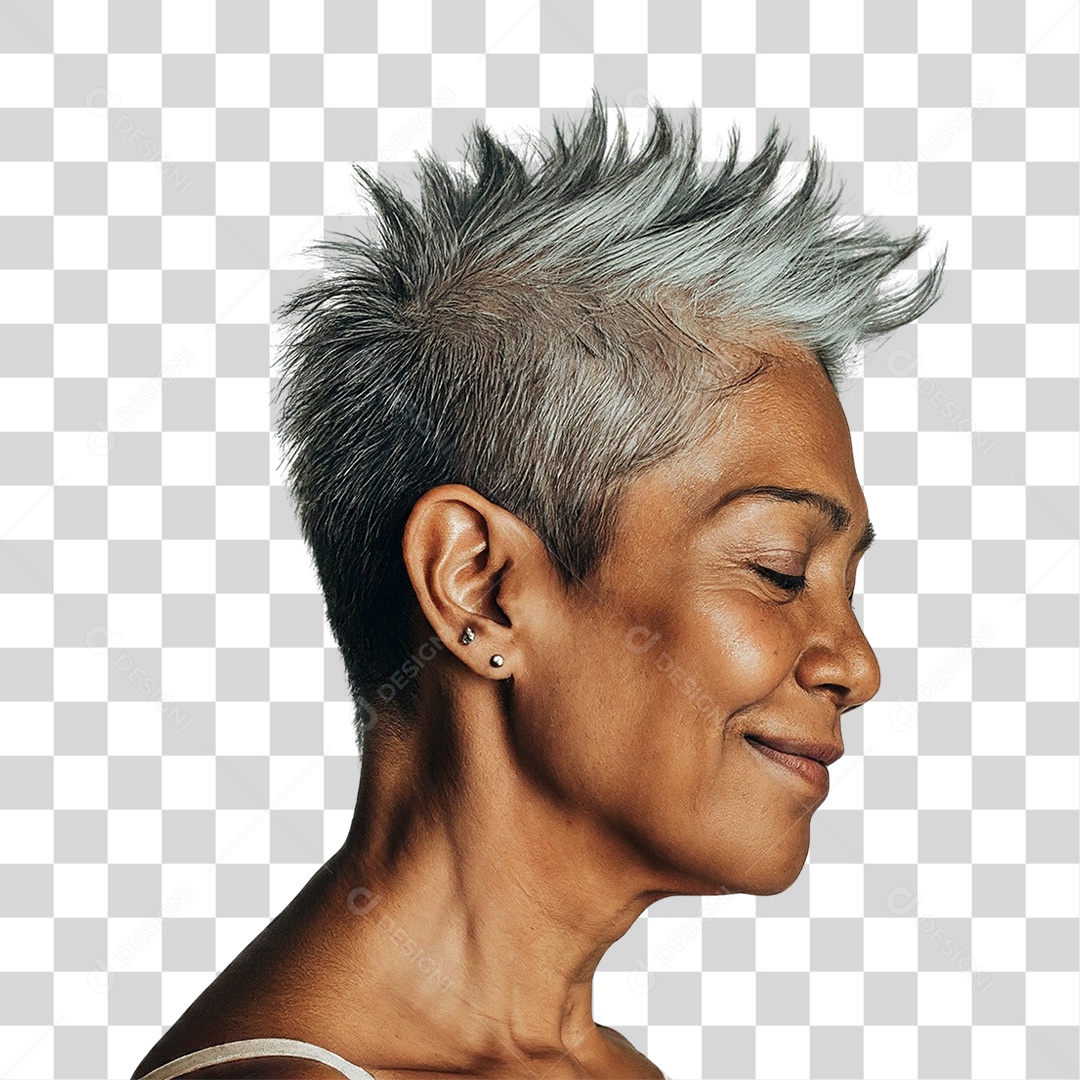 Mulher Sorrindo Alegre PNG Transparente