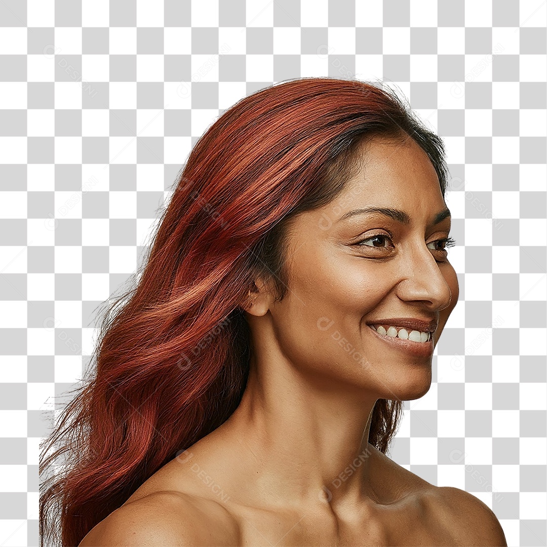 Mulher Sorrindo Alegre PNG Transparente