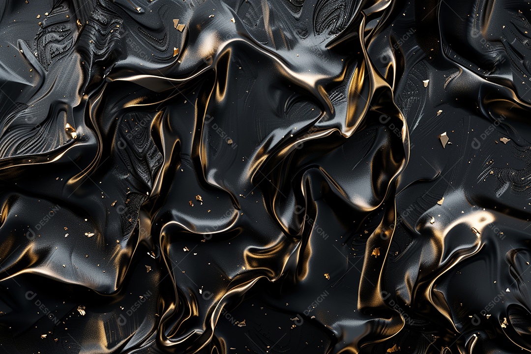 Papel de parede abstrato 3D Fundo dourado escuro tridimensional