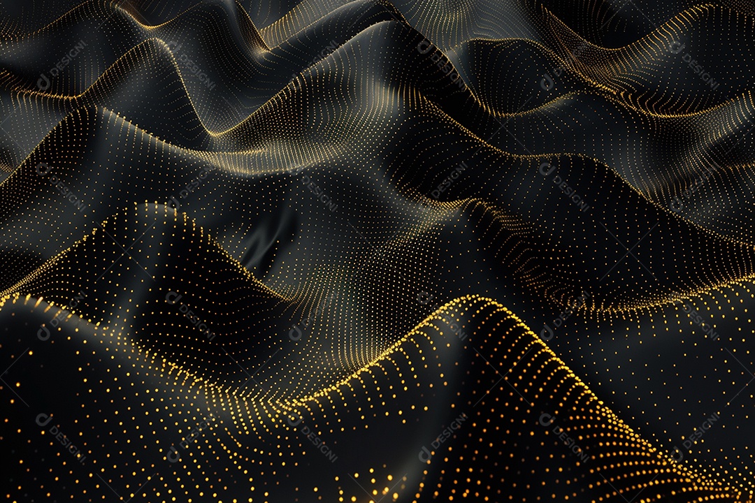 Papel de parede abstrato 3D Fundo dourado escuro tridimensional