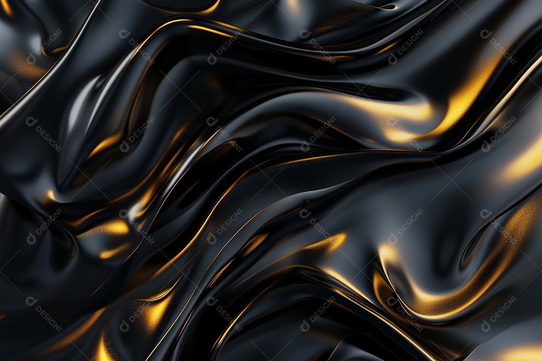 Papel de parede abstrato 3D Fundo dourado escuro tridimensional