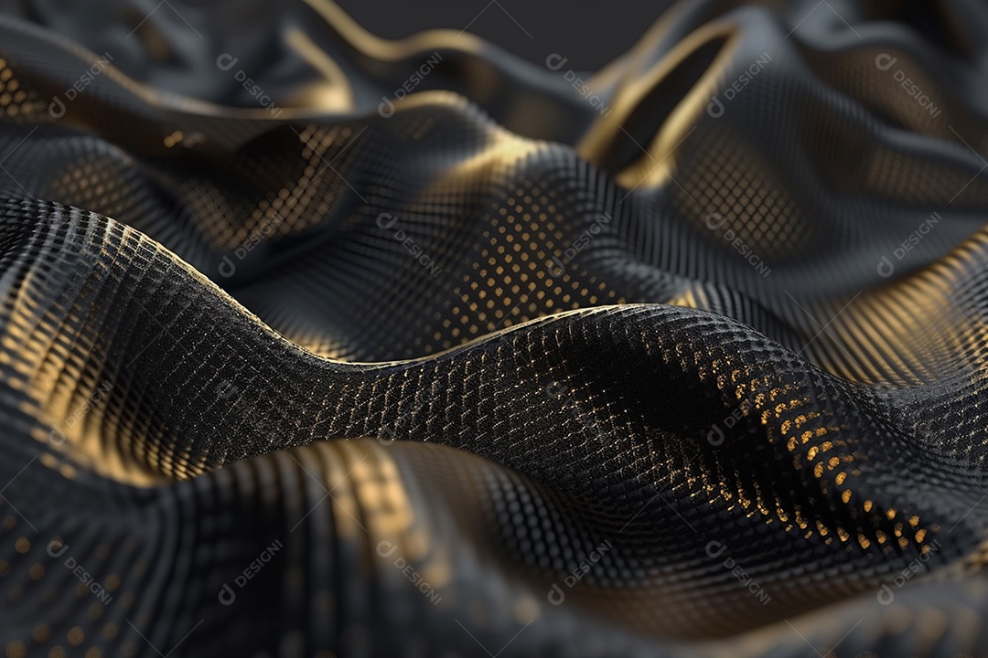 Papel de parede abstrato 3D Fundo dourado escuro tridimensional