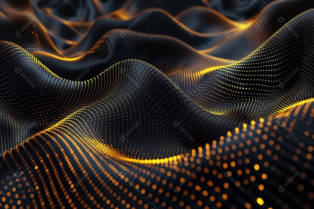 Papel de parede abstrato 3D Fundo dourado escuro tridimensional