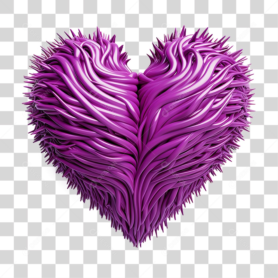 Elemento 3D Coração PNG Transparente [download] - Designi