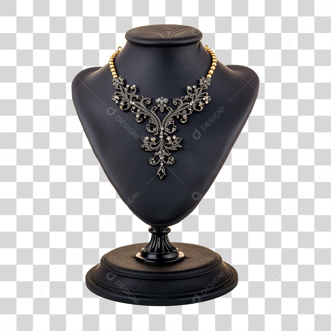 Luxuoso Colar em Suporte para Joias PNG Transparente