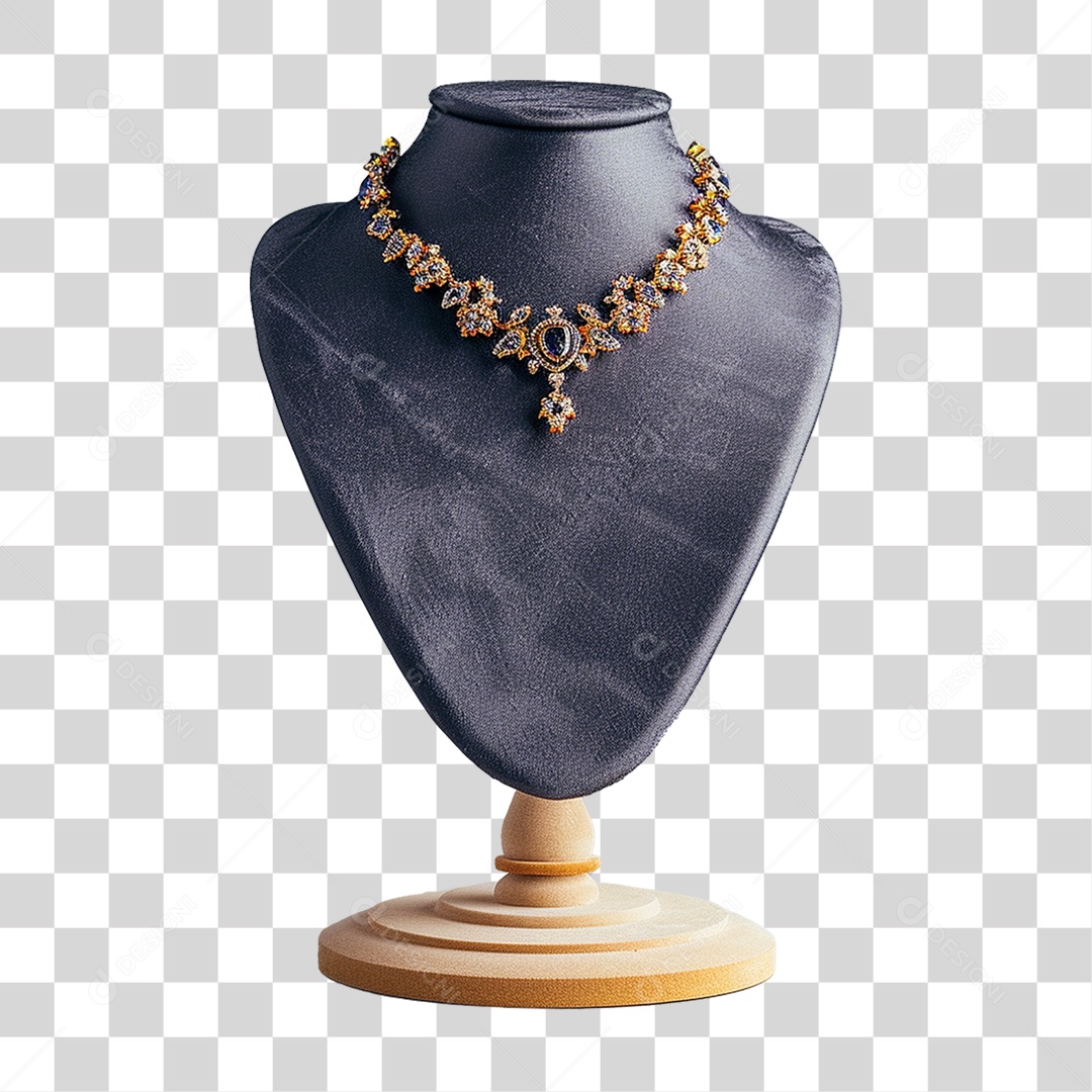 Luxuoso Colar em Suporte para Joias PNG Transparente