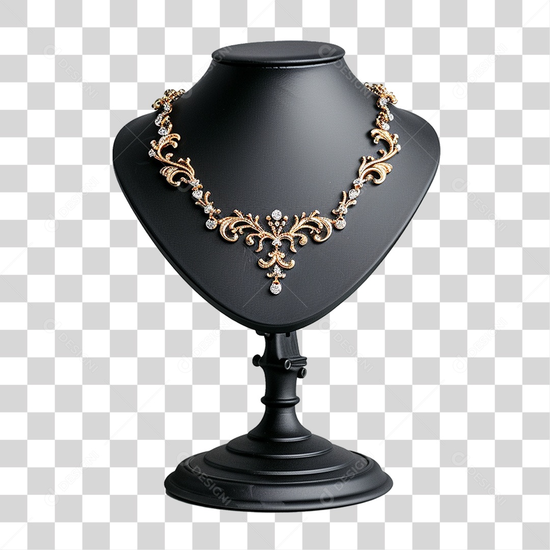 Luxuoso Colar em Suporte para Joias PNG Transparente