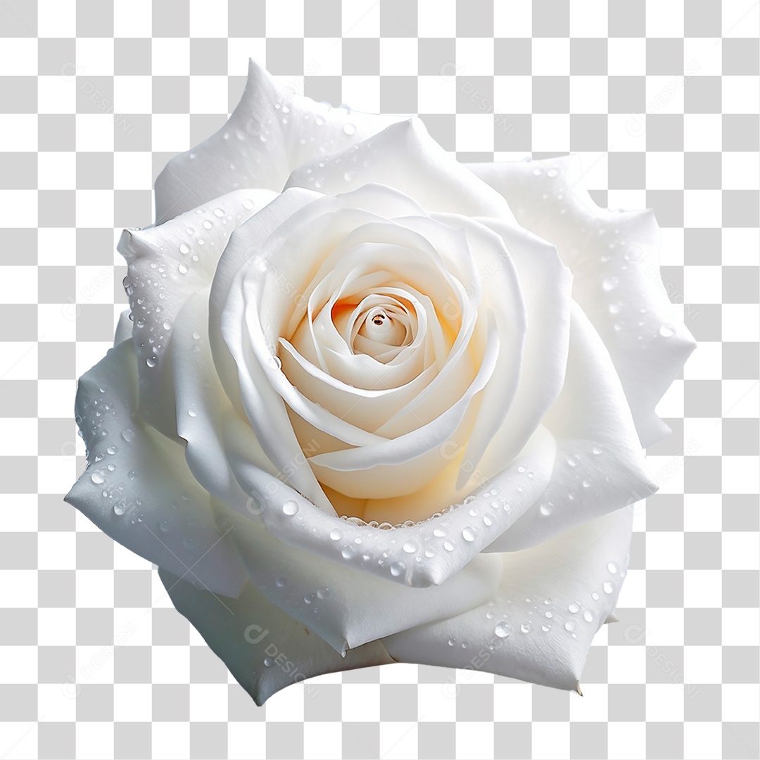 Rosa Branca PNG Transparente