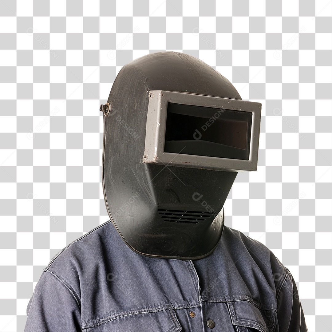 Homem com Epis Máscara de Solda PNG Transparente