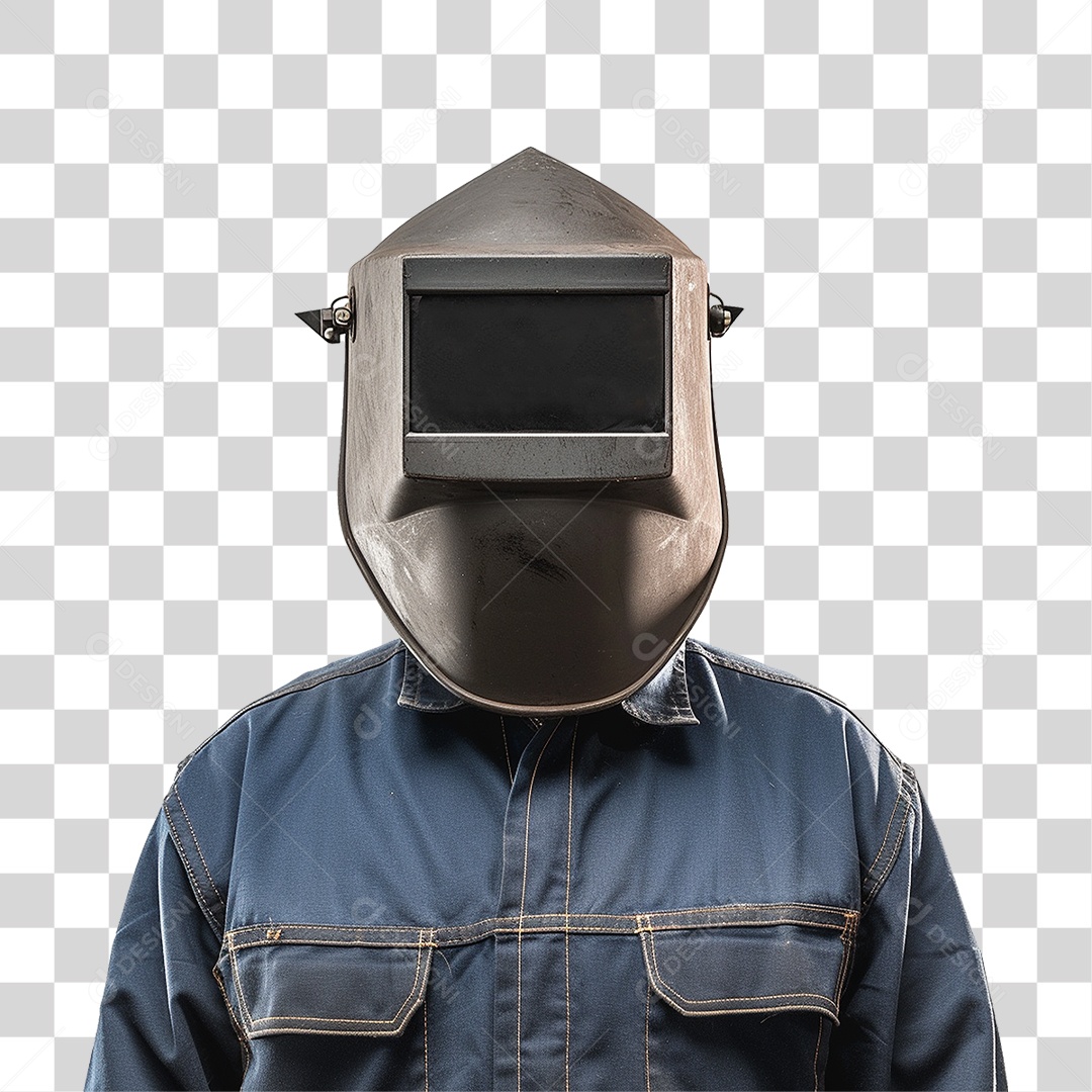 Homem com Epis Máscara de Solda PNG Transparente