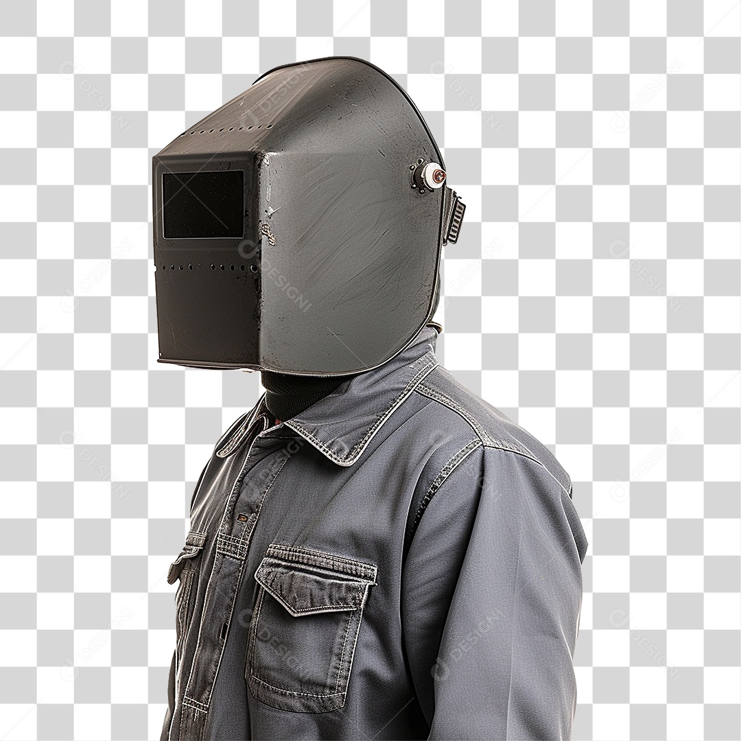 Homem com Epis Máscara de Solda PNG Transparente