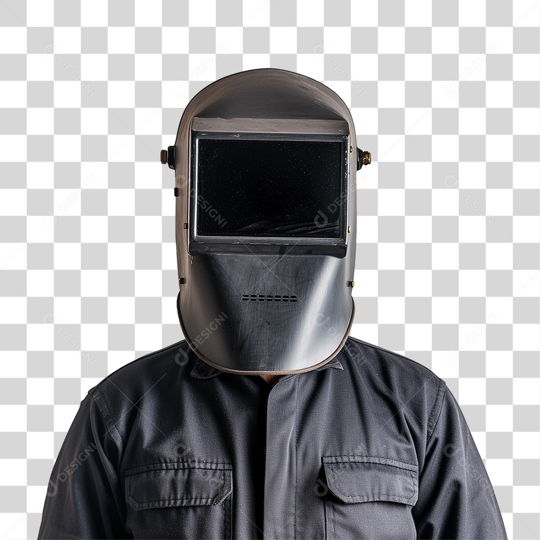 Homem com Epis Máscara de Solda PNG Transparente