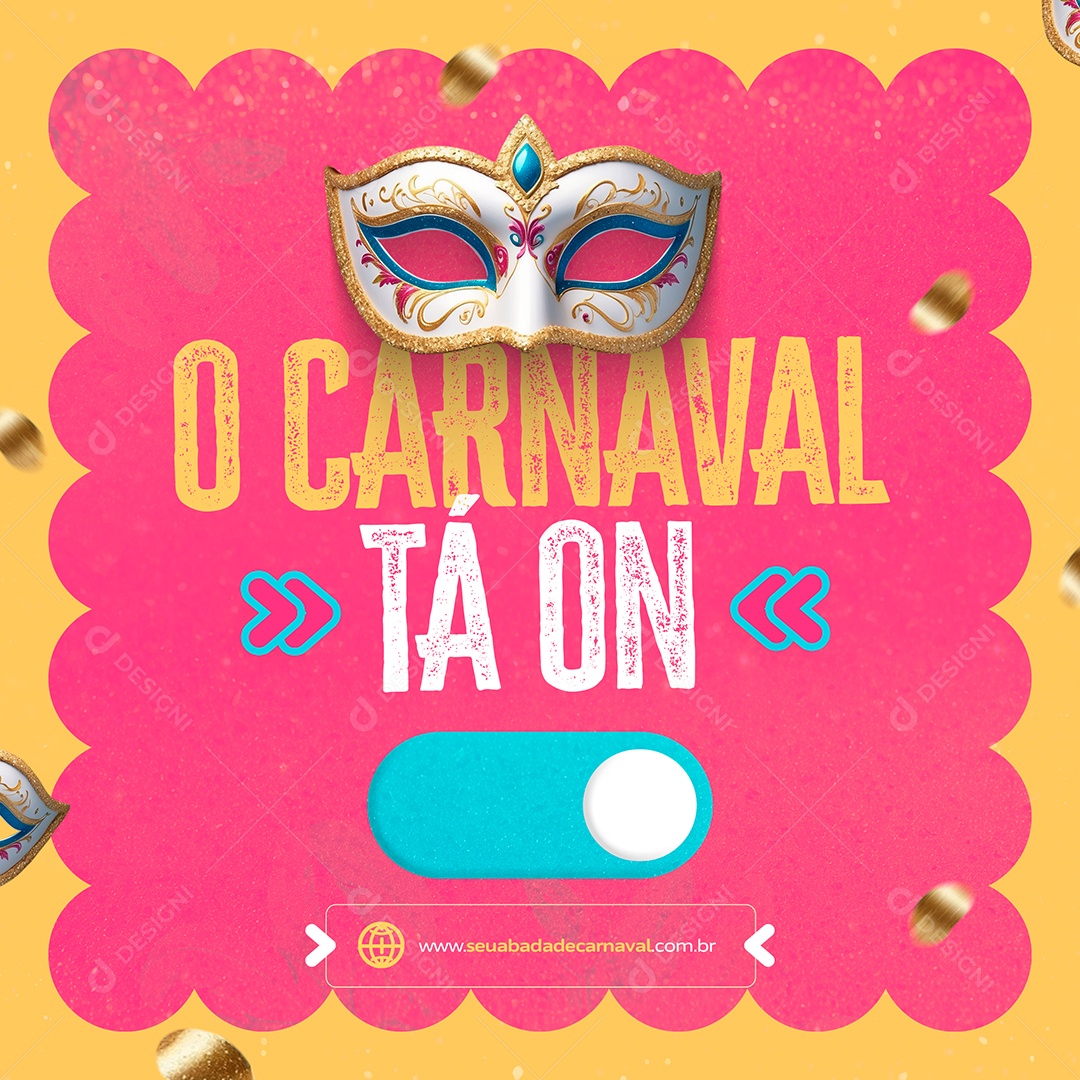 O Carnaval tá On Social Media PSD Editável