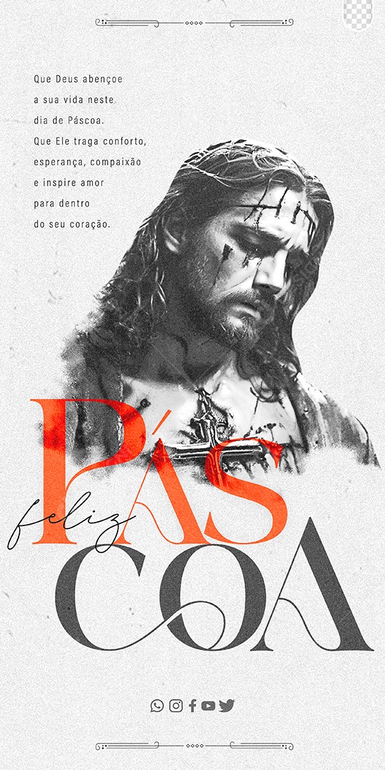 Story Feliz Páscoa 31 De Março Que Deus abençoe a sua vida Social Media PSD Editável