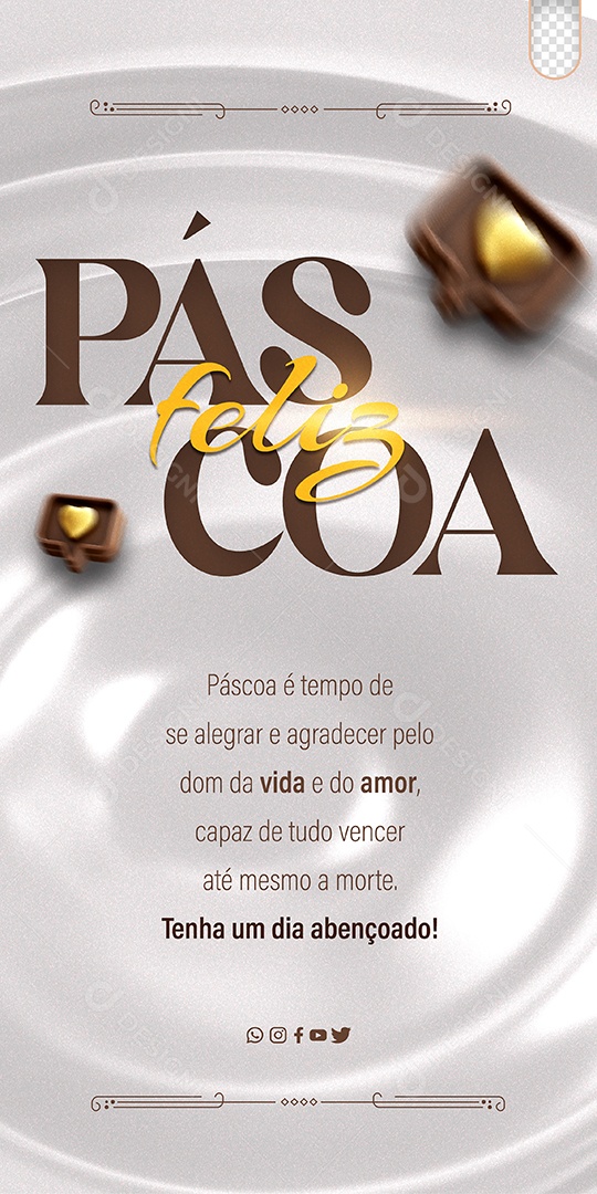 Story Feliz Páscoa 31 De Março é tempo de se alegrar Social Media PSD Editável