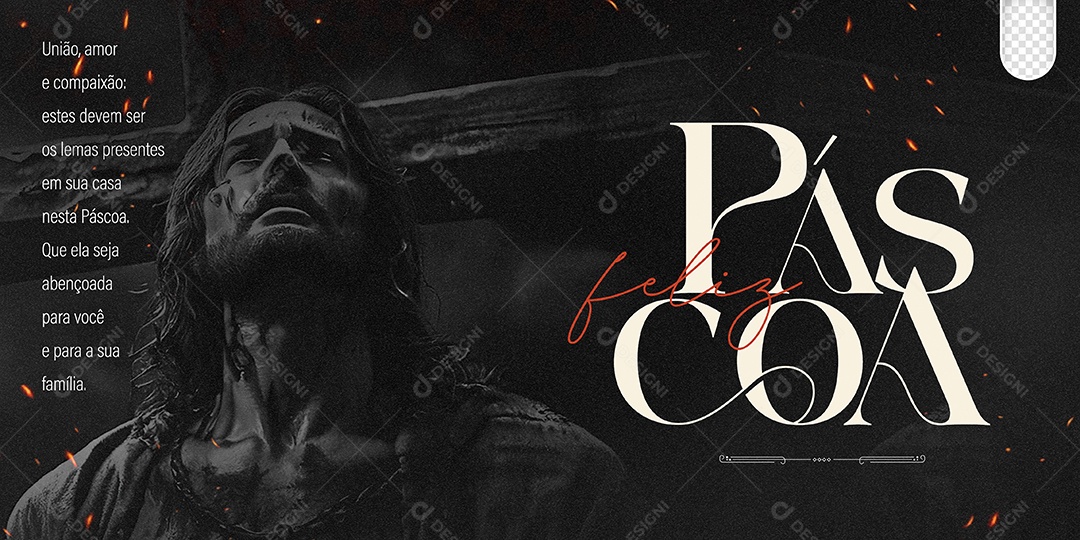 Happy Easter Banner March 31 Union Love and Compassion Social Media PSD Editable