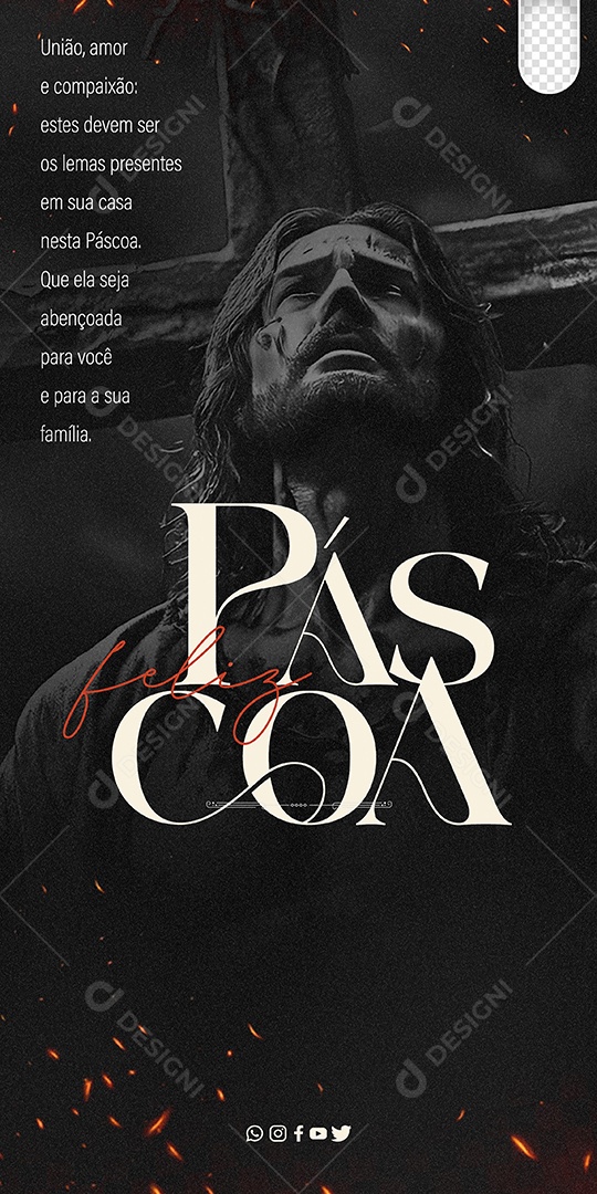 Story Feliz Páscoa 31 De Março União amor e compaixão Social Media PSD Editável