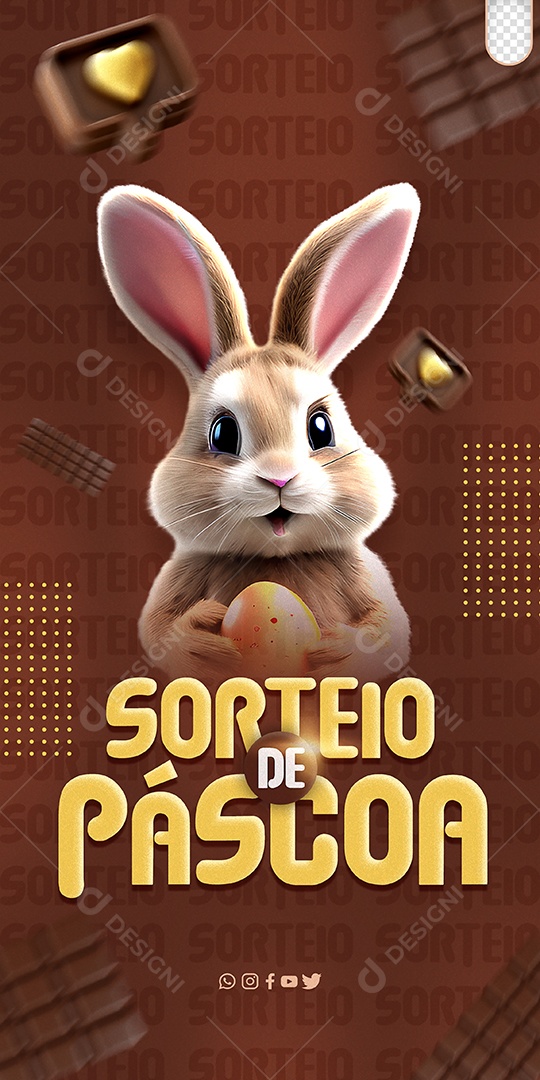 Story Sorteio De Páscoa Social Media PSD Editável