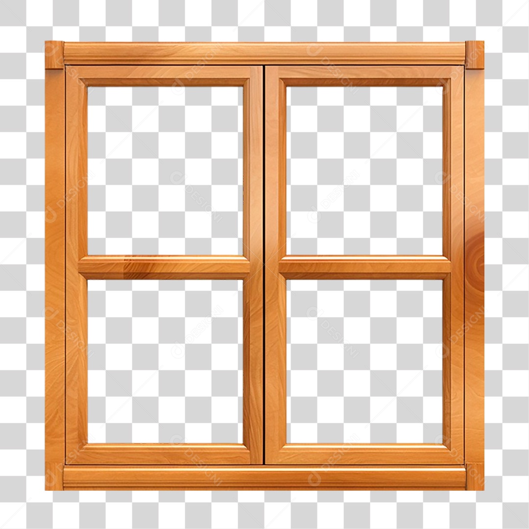 Janela de Madeira PNG Transparente