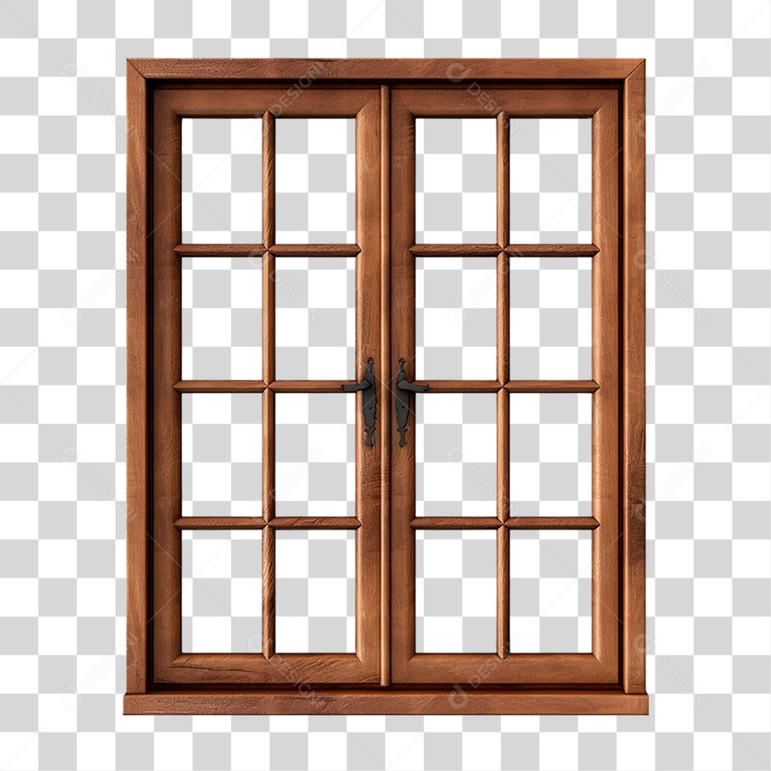 Janela de Madeira PNG Transparente