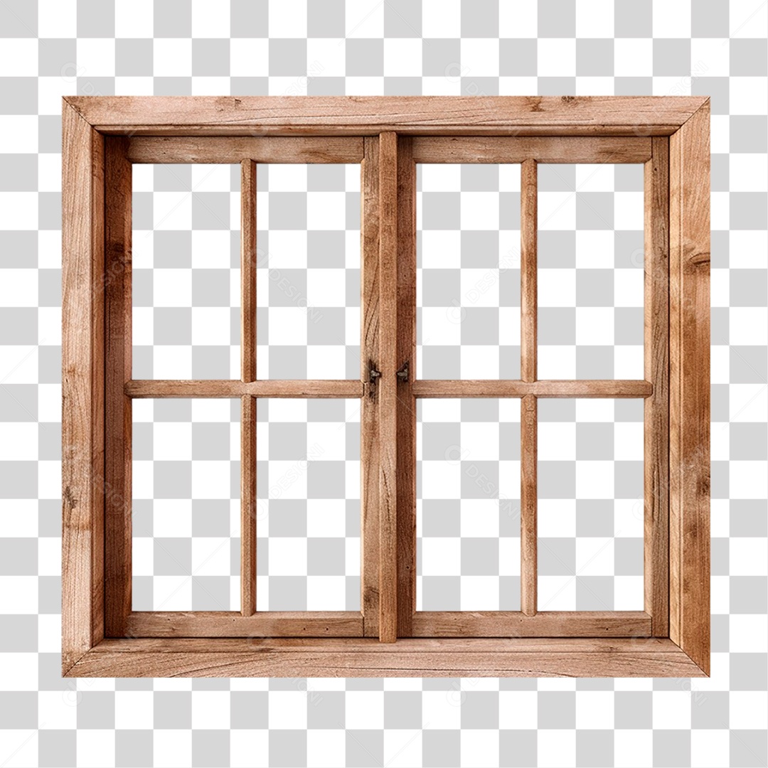 Janela de Madeira PNG Transparente