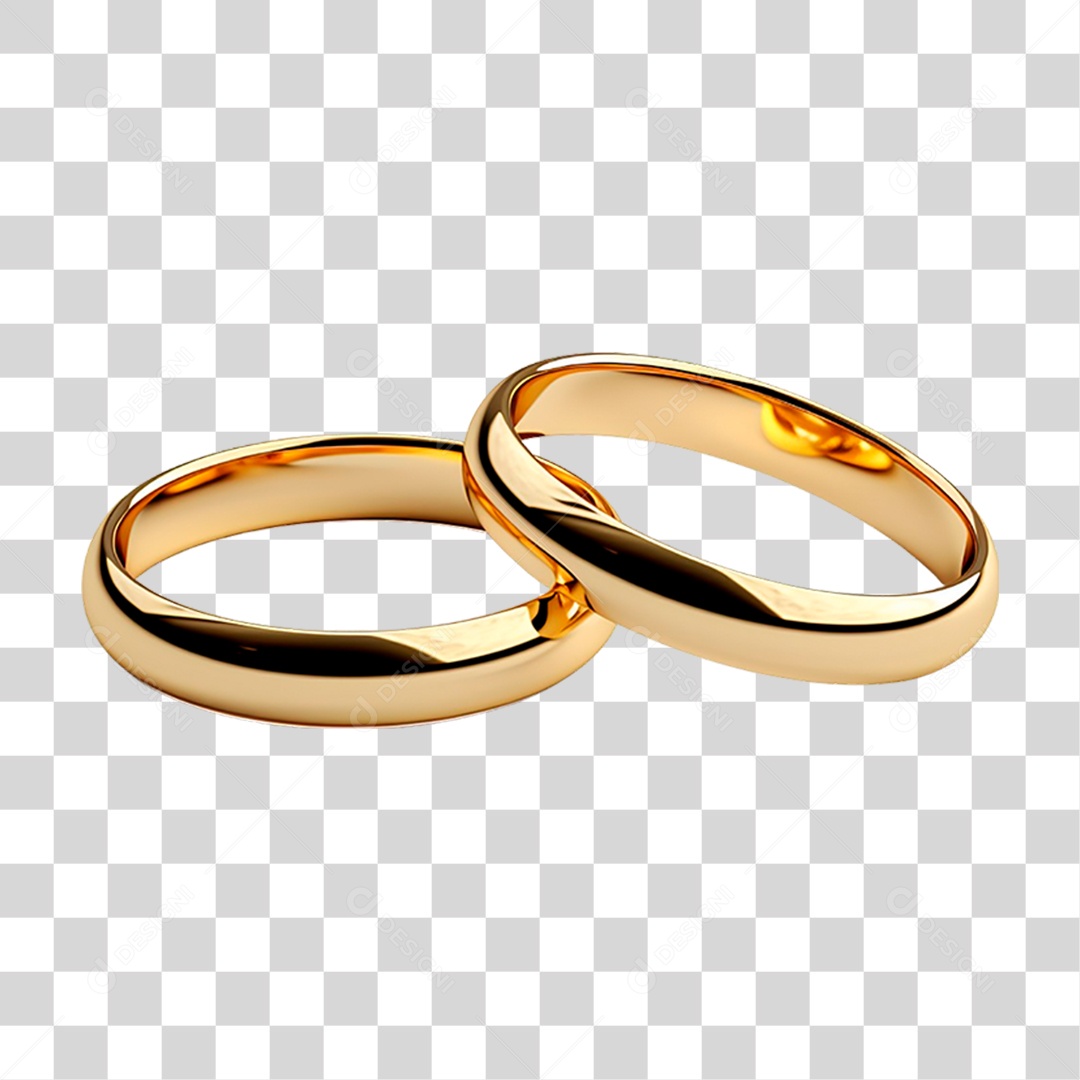 Par de Alianças PNG Transparente