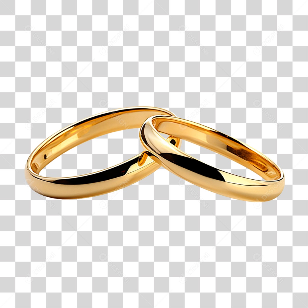 Par de Alianças PNG Transparente