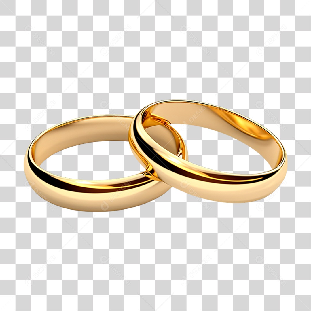 Par de Alianças PNG Transparente