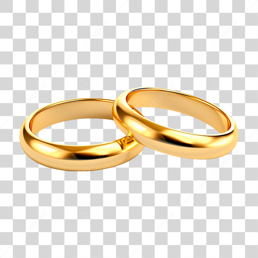 Par de Alianças PNG Transparente