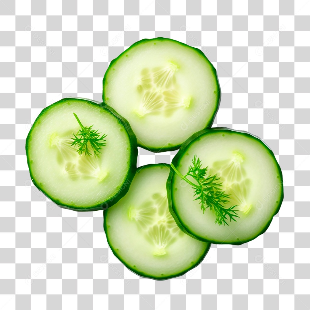 Rodelas de Pepino PNG Transparente