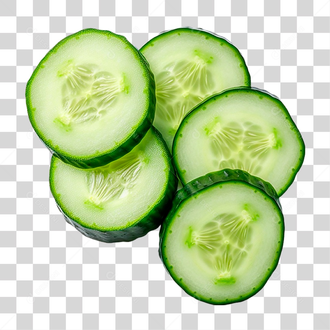 Rodelas de Pepino PNG Transparente