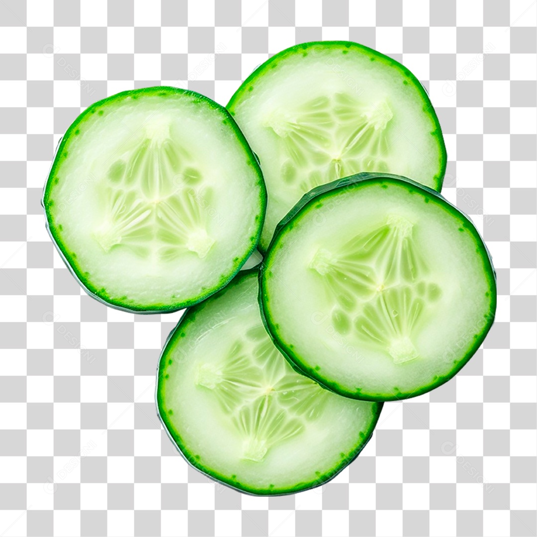 Rodelas de Pepino PNG Transparente