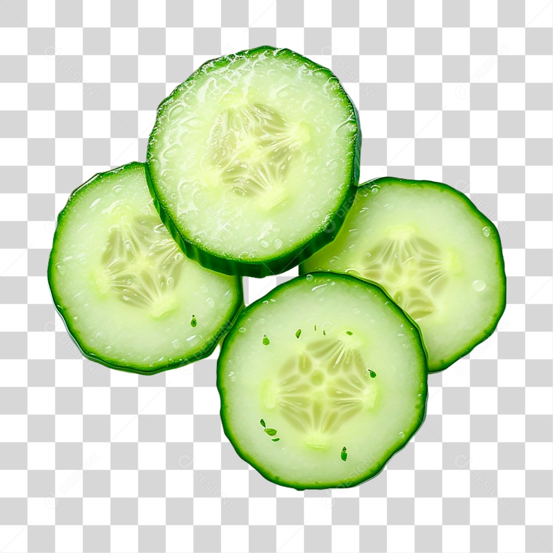 Rodelas de Pepino PNG Transparente