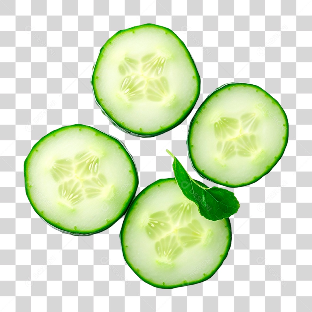 Rodelas de Pepino PNG Transparente