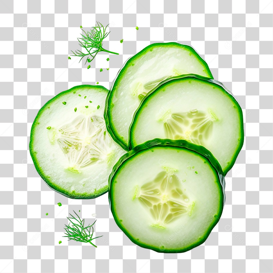 Rodelas de Pepino PNG Transparente