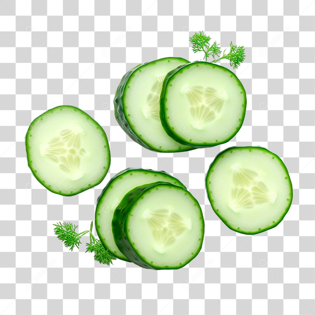 Rodelas de Pepino PNG Transparente