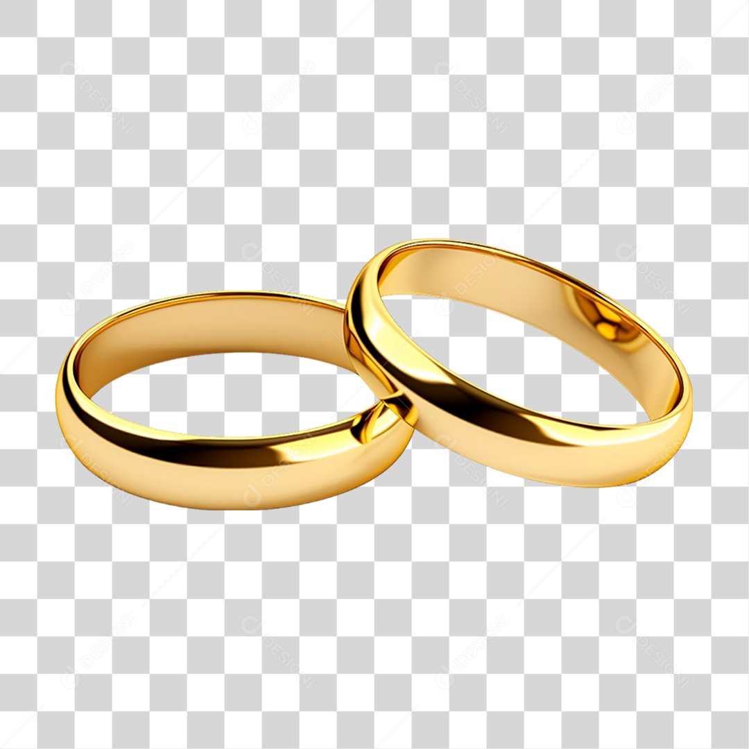Par de Alianças PNG Transparente