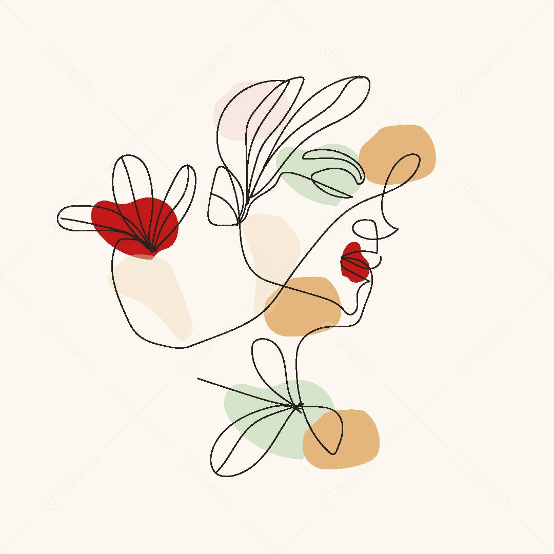 Desenho de Flores Feito a Mão Vetor EPS