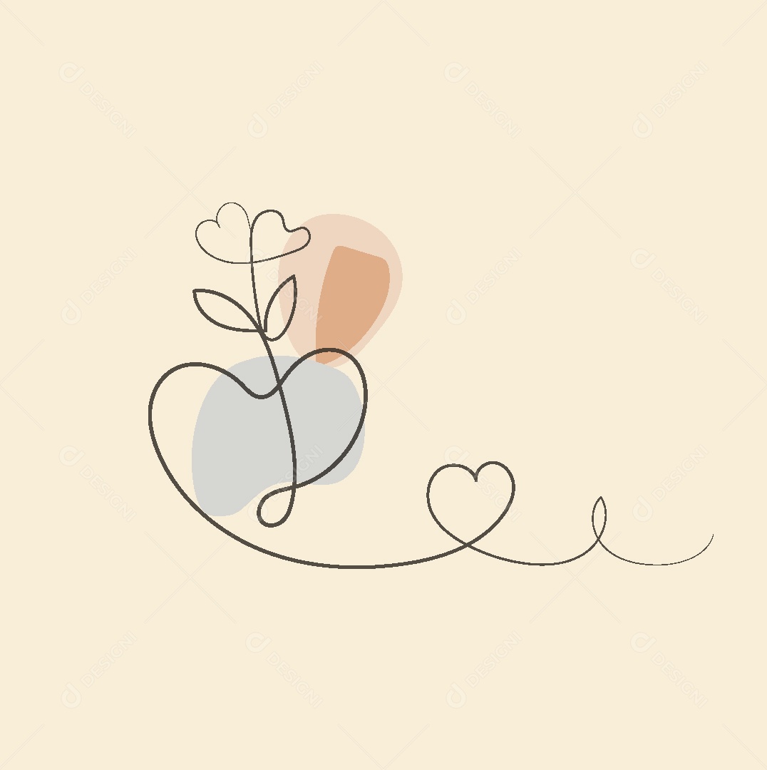 Desenho de Flor Feito a Mão Vetor EPS