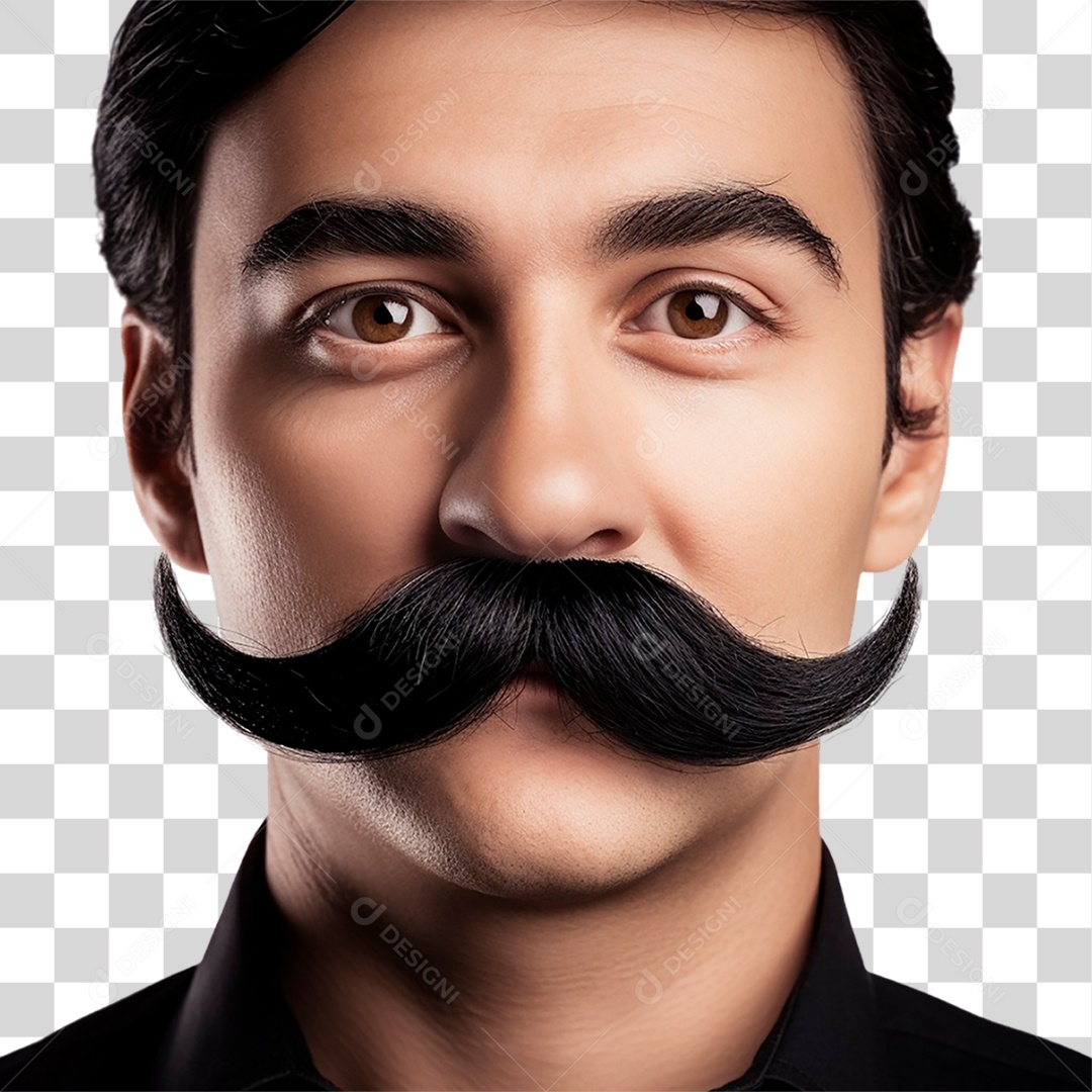Homem de Bigode PNG Transparente