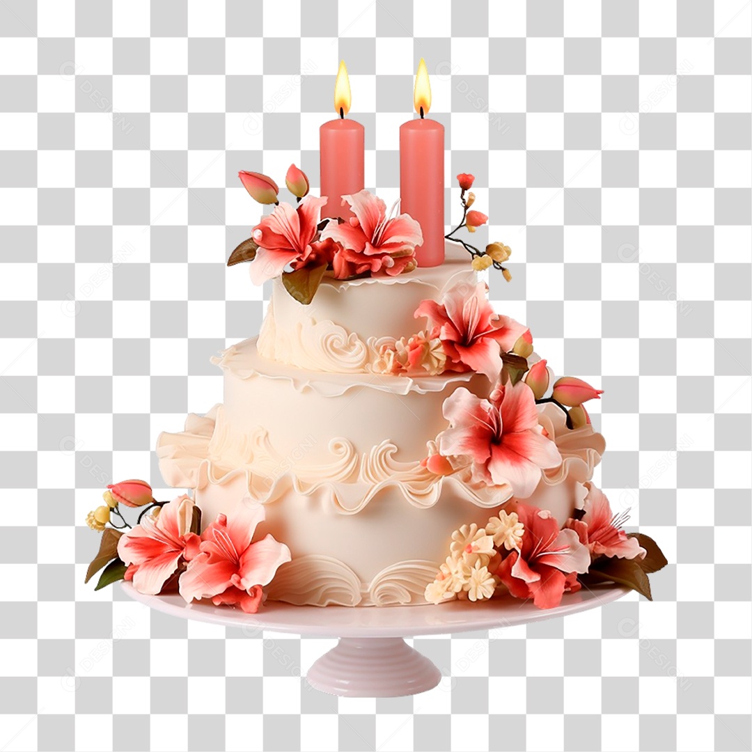 Bolo de Casamento PNG Transparente