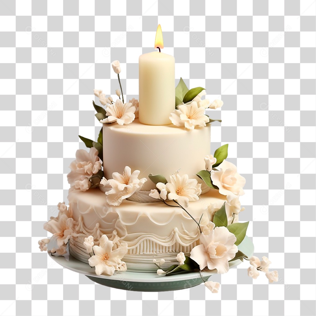 Bolo de Casamento PNG Transparente