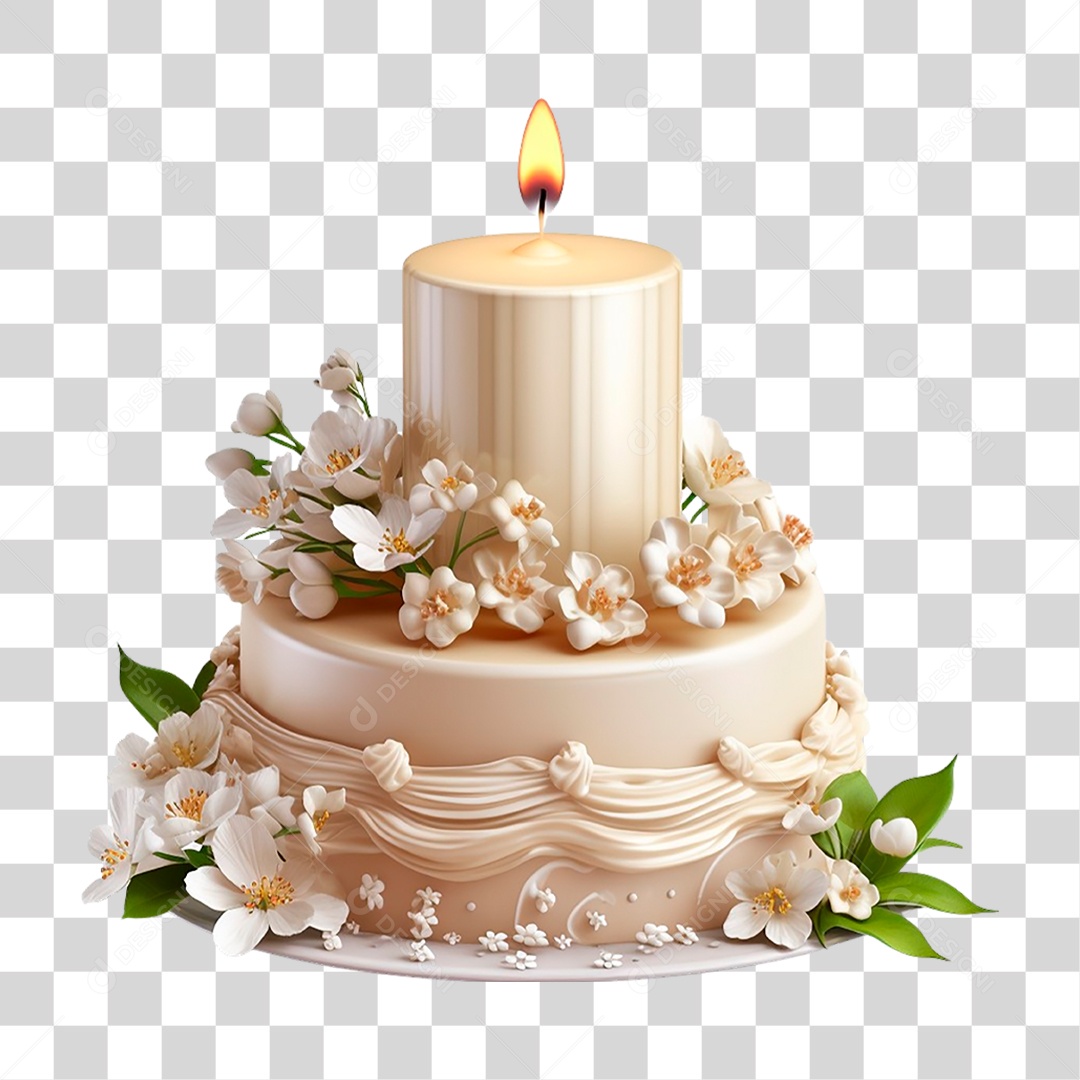 Bolo de Casamento PNG Transparente