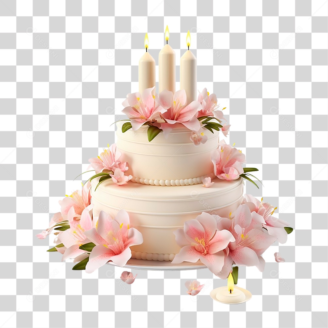 Bolo de Casamento PNG Transparente